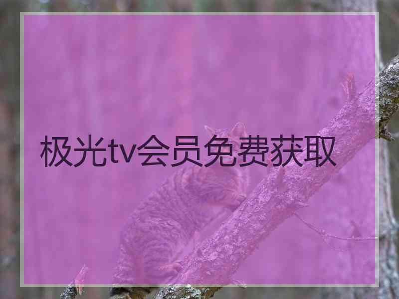 极光tv会员免费获取