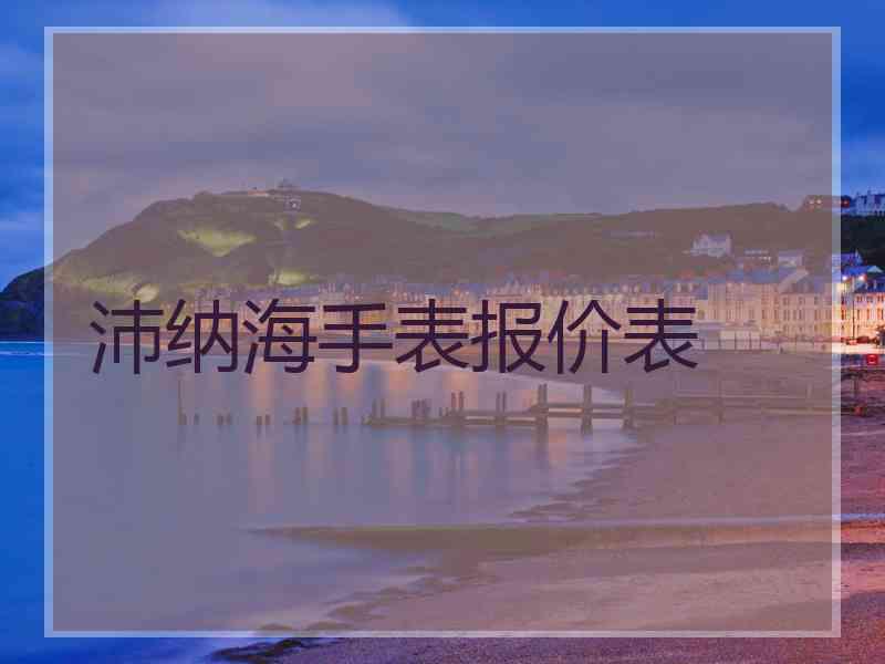 沛纳海手表报价表