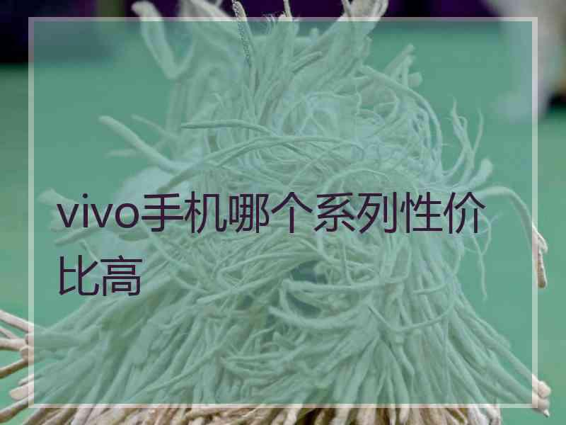 vivo手机哪个系列性价比高