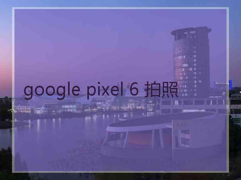 google pixel 6 拍照