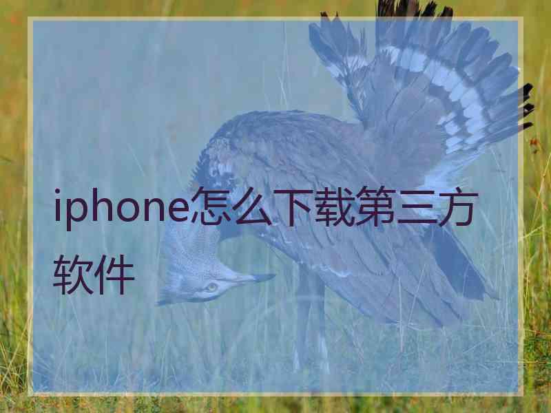 iphone怎么下载第三方软件