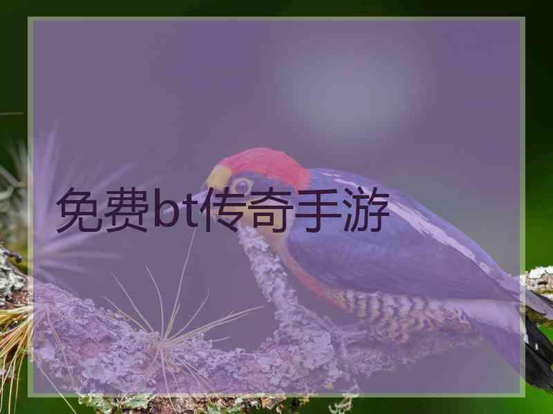 免费bt传奇手游