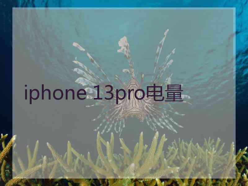 iphone 13pro电量