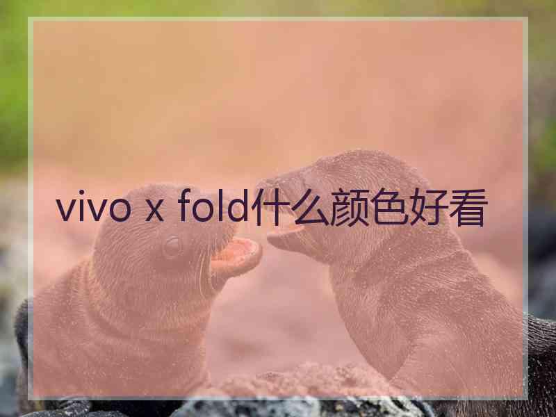 vivo x fold什么颜色好看