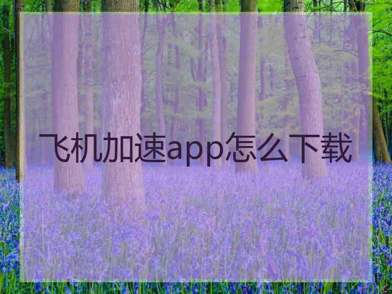 飞机加速app怎么下载