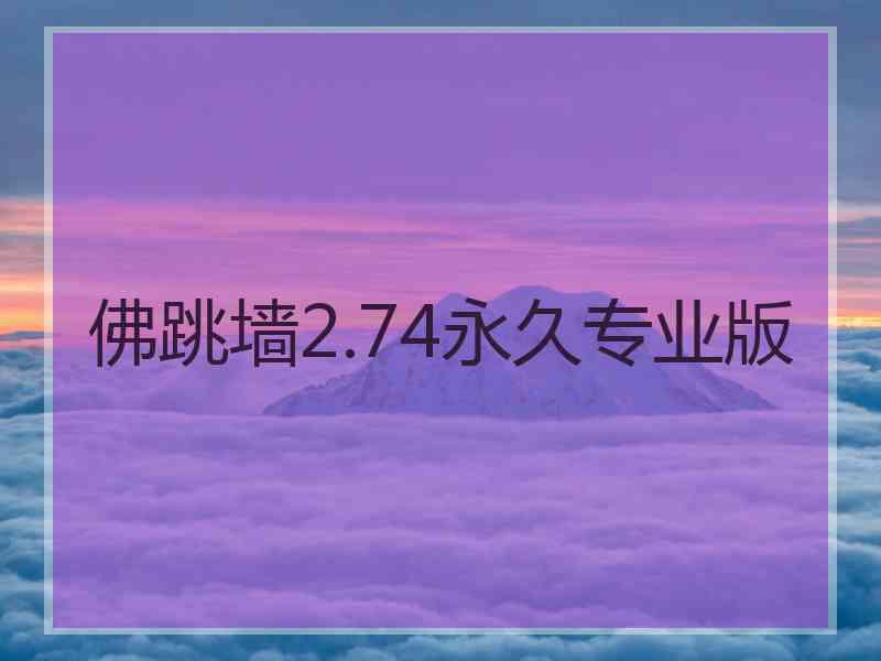 佛跳墙2.74永久专业版