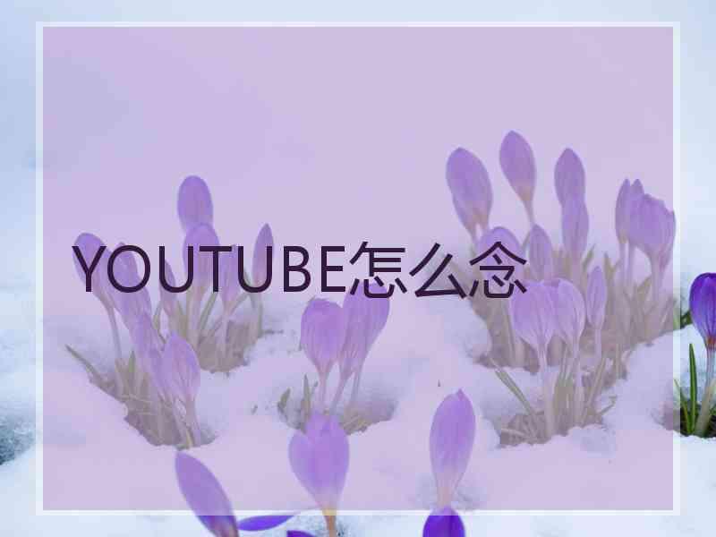 YOUTUBE怎么念