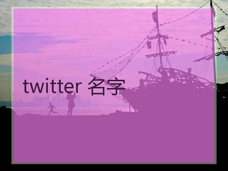 twitter 名字