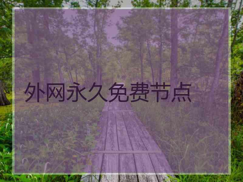 外网永久免费节点