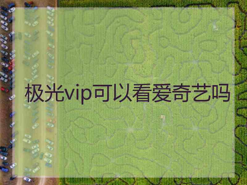 极光vip可以看爱奇艺吗