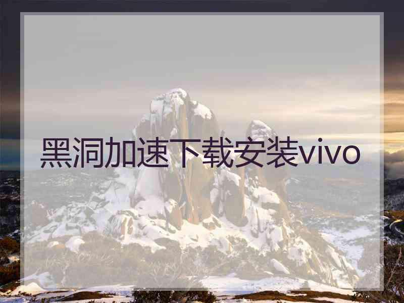 黑洞加速下载安装vivo