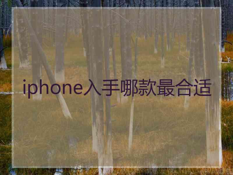 iphone入手哪款最合适