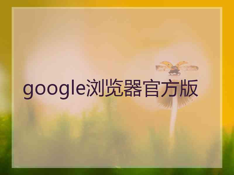 google浏览器官方版