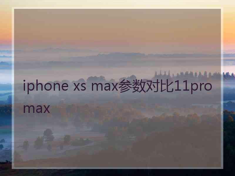 iphone xs max参数对比11promax