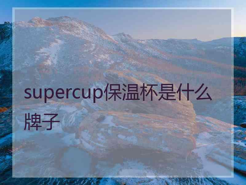 supercup保温杯是什么牌子