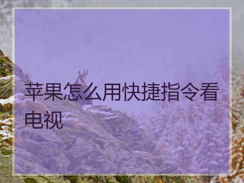 苹果怎么用快捷指令看电视