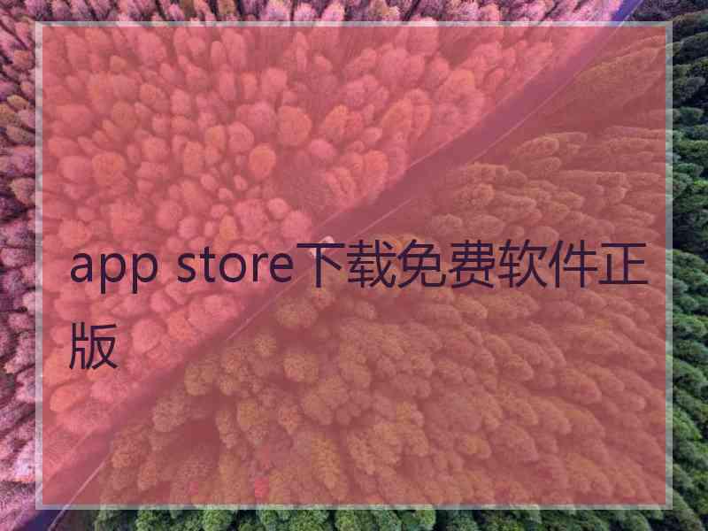 app store下载免费软件正版