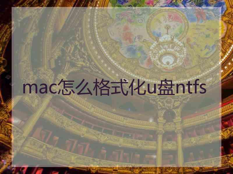 mac怎么格式化u盘ntfs