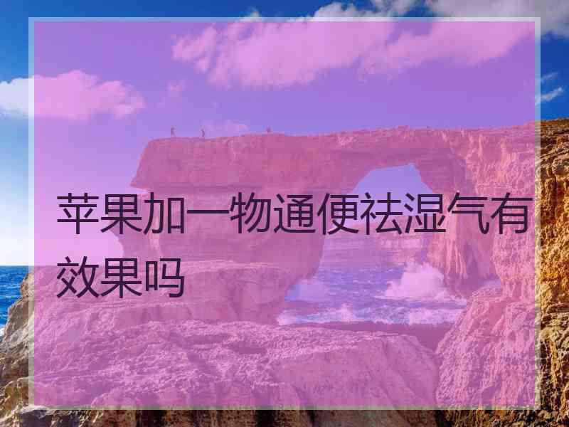 苹果加一物通便祛湿气有效果吗