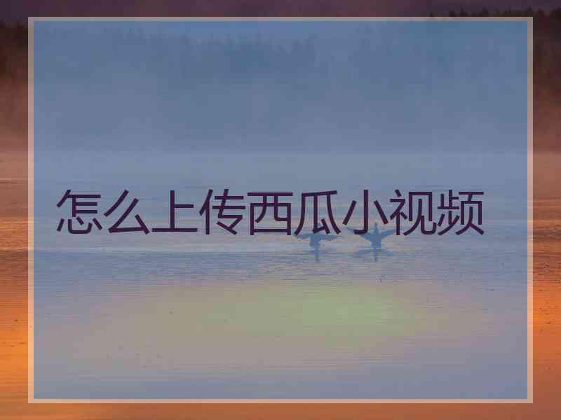 怎么上传西瓜小视频