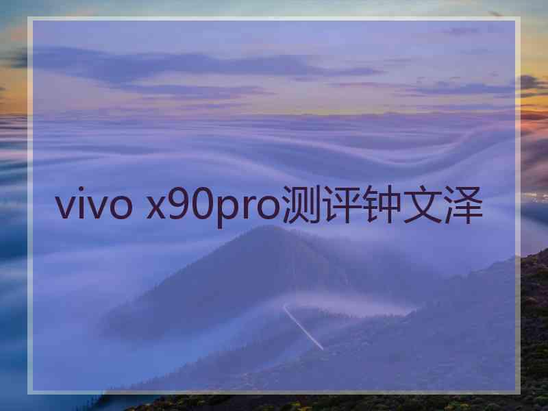 vivo x90pro测评钟文泽