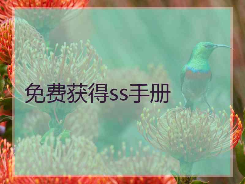 免费获得ss手册