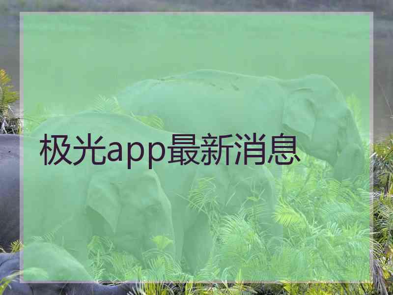 极光app最新消息