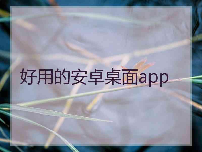 好用的安卓桌面app