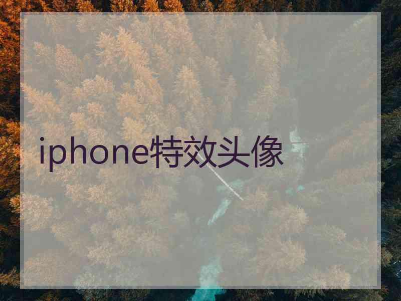 iphone特效头像