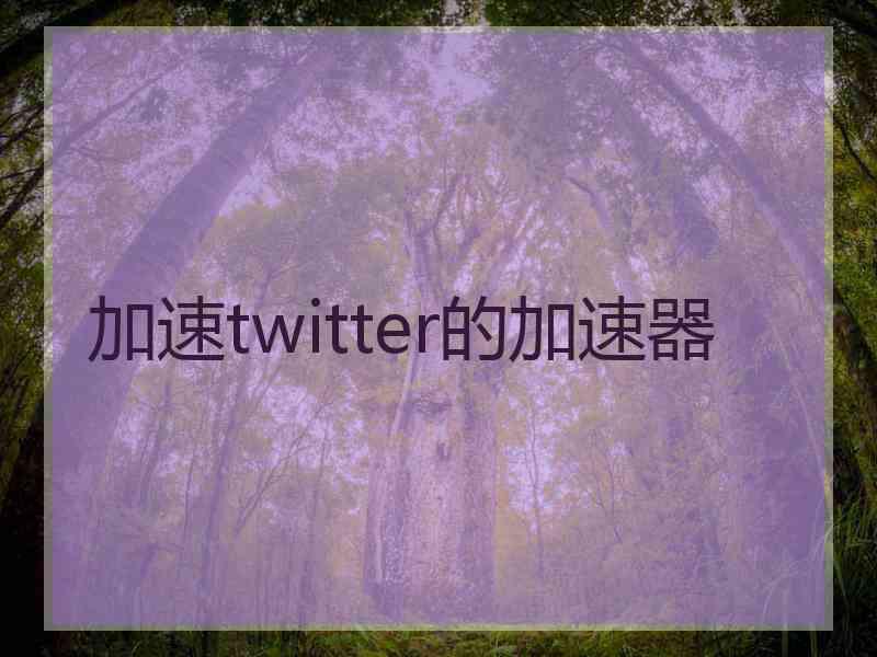 加速twitter的加速器