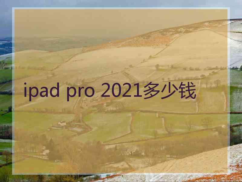 ipad pro 2021多少钱