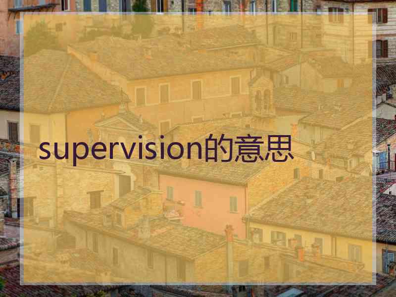 supervision的意思