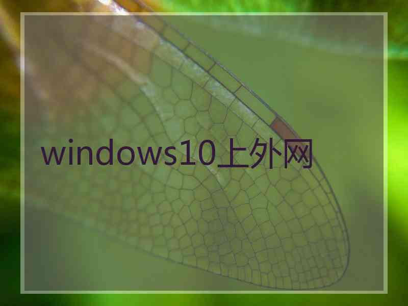 windows10上外网