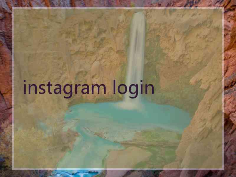 instagram login