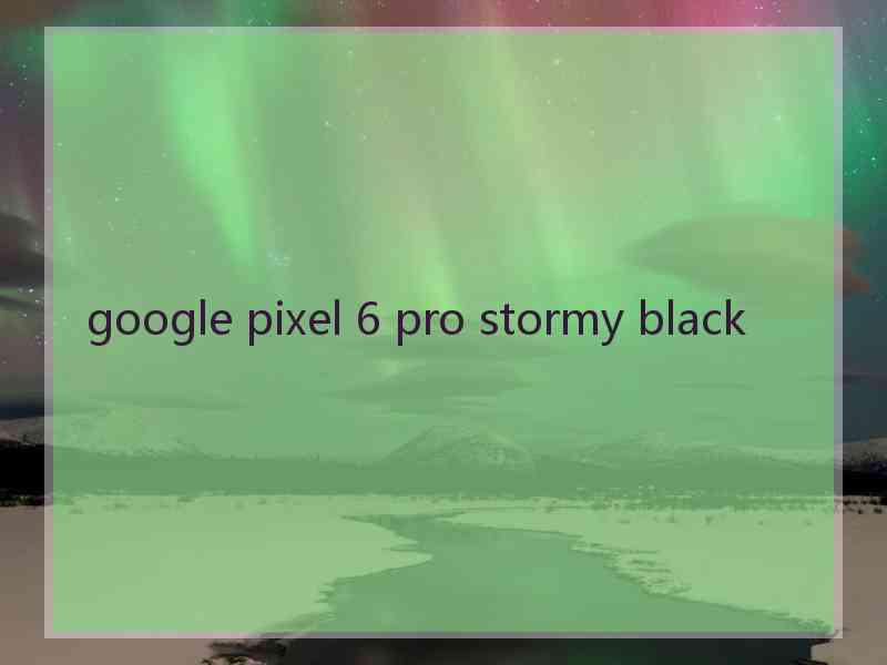 google pixel 6 pro stormy black