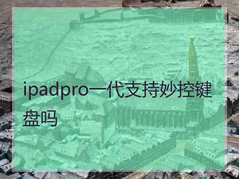 ipadpro一代支持妙控键盘吗