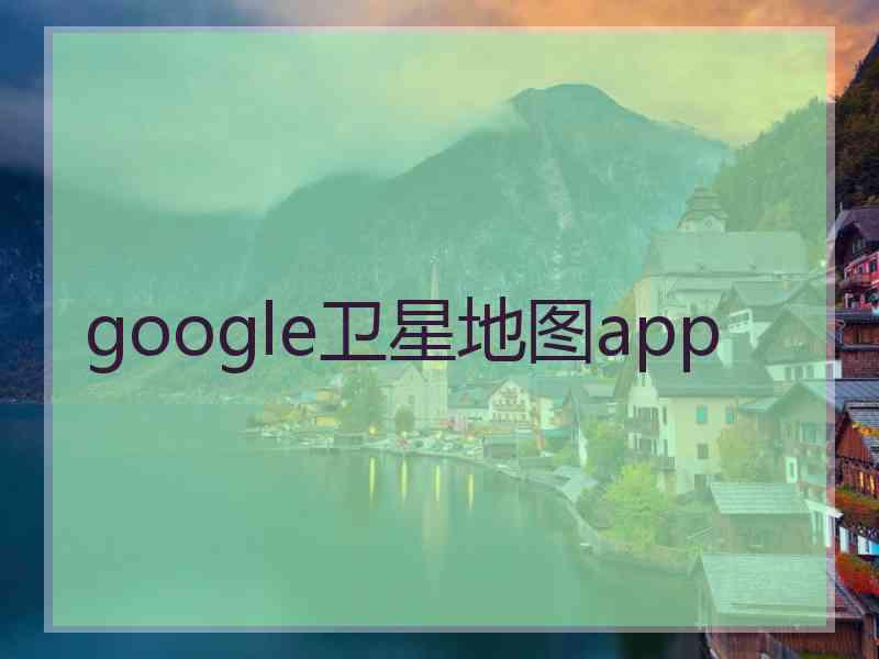 google卫星地图app