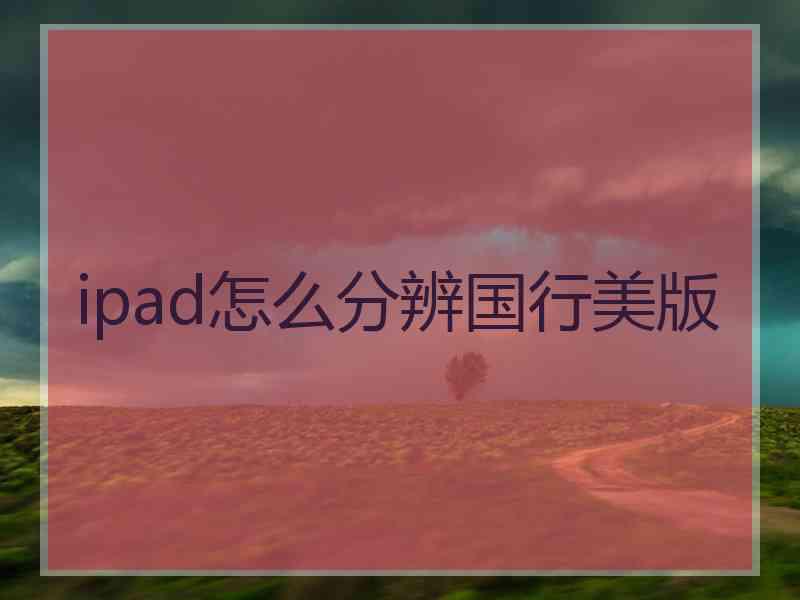 ipad怎么分辨国行美版