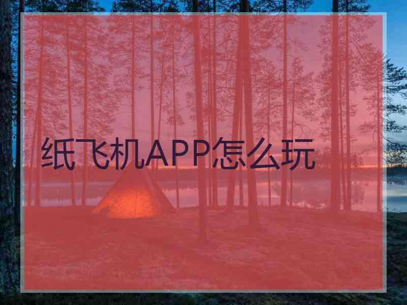 纸飞机APP怎么玩