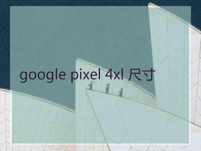 google pixel 4xl 尺寸