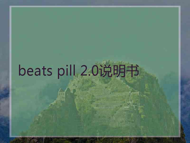 beats pill 2.0说明书