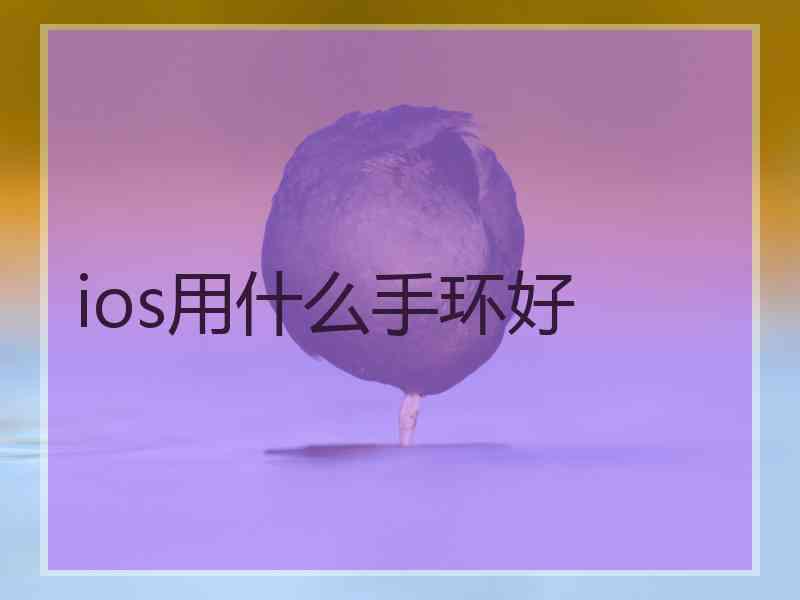 ios用什么手环好