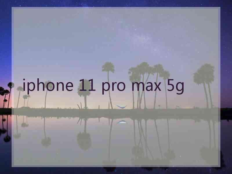 iphone 11 pro max 5g