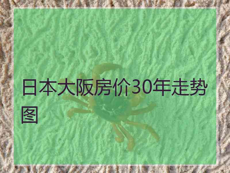 日本大阪房价30年走势图