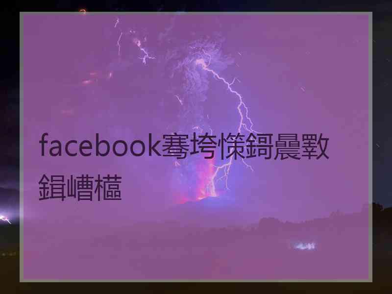 facebook骞垮憡鎶曟斁鍓嶆櫙