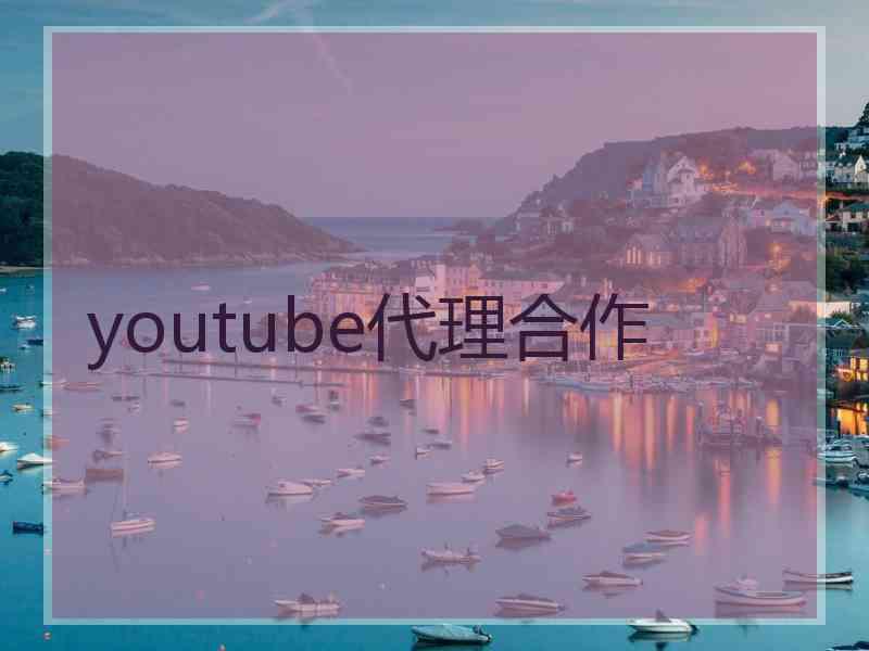 youtube代理合作