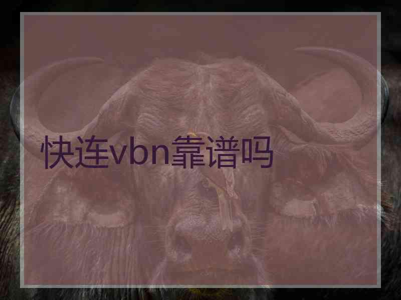 快连vbn靠谱吗