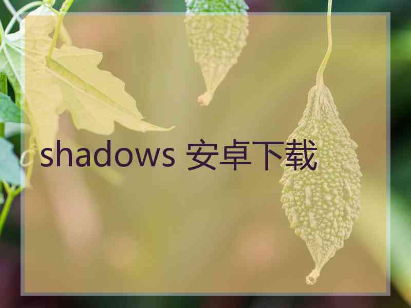 shadows 安卓下载