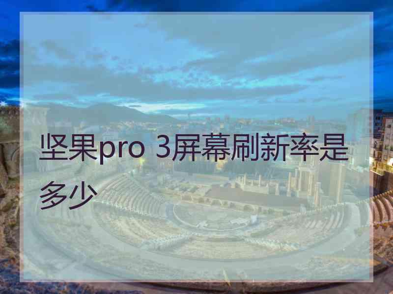 坚果pro 3屏幕刷新率是多少