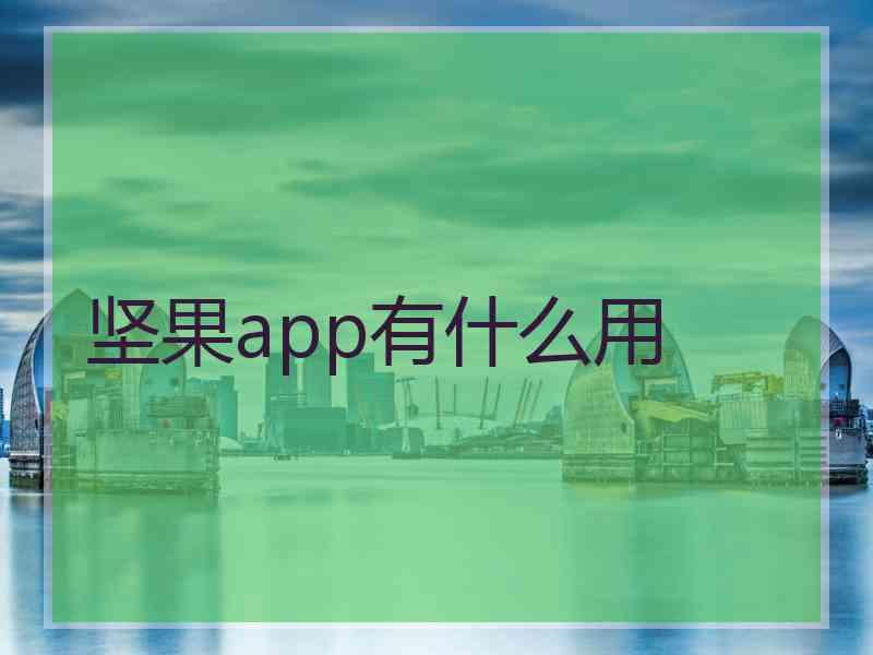 坚果app有什么用